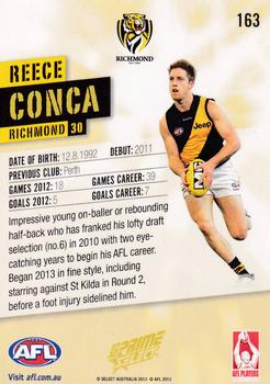 2013 Select Prime AFL #163 Reece Conca Back